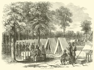 Soldati che votano per il presidente, settembre 1864 da American School