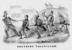 Volontari del sud, pubblicato da Currier & Ives, New York, c. 1862 da American School