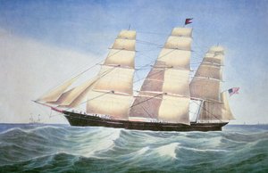 Sovereign of the Seas, litografia di Nathaniel Currier (1813-88) da American School
