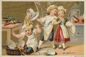 Versando la zuppa sul cuoco da American School