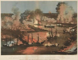 Splendido trionfo navale del Mississippi, pub. 1862 da American School