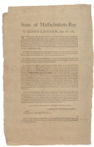 Stato del Massachusetts in Convenzione, Costituzione dello Stato, 16 giugno 1780 da American School