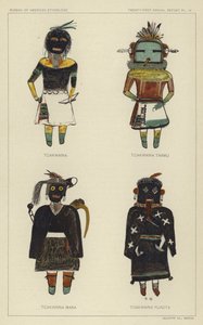 Tcakwaina, Tcakwaina Taamu, Tcakwaina Mana, Tcakwaina Yuadta (litografia a colori) da American School