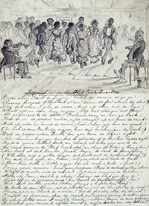Terpischore nei quartieri di Flat Creek, Pea Ridge, c.1860 da American School
