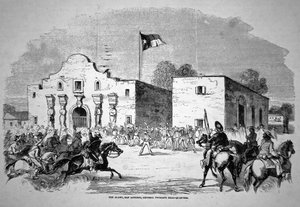 Il forte Alamo a San Antonio, quartier generale del generale federale Twiggs (1790-1862) da American School