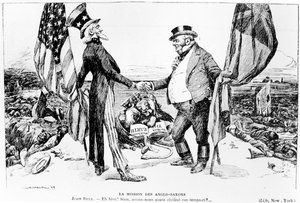 La missione anglosassone, illustrazione da Le Rire, 1899