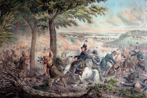 La battaglia del Tamigi nel 1813 da American School