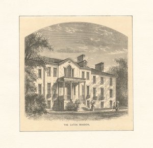 Il Caton Mansion, c.1870 (incisione) da American School