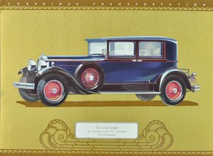 The Club Sedan, A Custom Eight by Packard, pub.1930 (litografia a colori) da American School