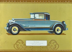 Il coupé, un otto personalizzato di Packard, ed. 1930 (litografia a colori) da American School