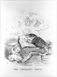 Il sogno degli emigranti, pubblicato in Yankee Doodle, 20 marzo 1847 da American School