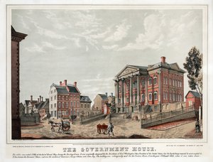 Il Palazzo del Governo, pub. 1847 (litografia a colori) da American School