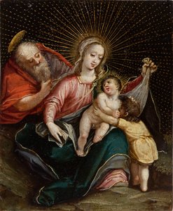 La Sacra Famiglia con San Giovanni Battista, XVIII secolo da American School