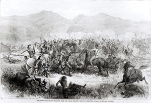 La battaglia e il massacro indiano vicino a Fort Philip Kearney, Territorio di Dakotah, 21 dicembre 1866