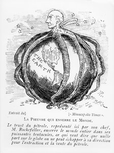Il polpo che strangola il mondo, vignetta da The Minneapolis Times, riprodotta in Lectures Pour Tous, 1902-03 da American School