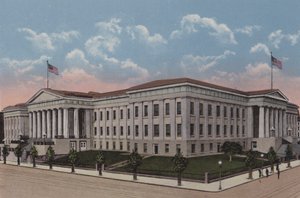 Ufficio Brevetti, Washington DC (litografia a colori) da American School
