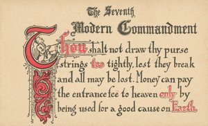 Il settimo comandamento moderno (litografia a colori) da American School