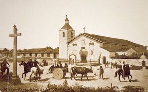 La missione spagnola, Santa Clara de Asis, California nel 1777 da American School
