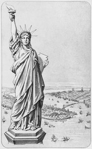 La Statua della Libertà, New York, c.1885 da American School