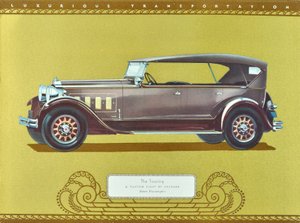 The Touring, A Custom Eight by Packard, pub.1930 (litografia a colori) da American School