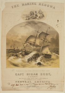 Il brigantino Marine che salva i passeggeri dalle scialuppe di salvataggio del piroscafo SS Central America dopo essere stato colpito da un uragano al largo delle Caroline nel settembre 1857. Oltre 550 annegati e 30.000 sterline (14.000 kg) di oro californ