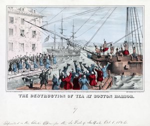 La distruzione del tè nel porto di Boston, pub