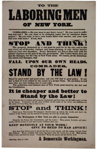Agli uomini lavoratori di New York, 18 luglio 1863 da American School