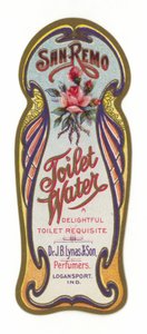 Etichetta Toilet Water, San Remo da American School