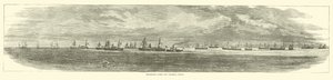 Flotta di trasporto al largo di Federal Point, dicembre 1864 da American School