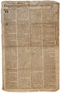 Costituzione degli Stati Uniti, c.10 settembre 1787 da American School