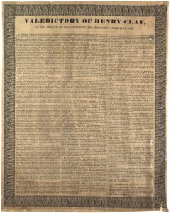Discorso di commiato di Henry Clay, nel Senato degli Stati Uniti, 31 marzo 1842 da American School