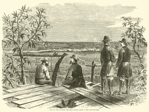 Vista di Atlanta dalla stazione di segnalazione a nord del Chattahoochee, luglio 1864 da American School