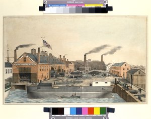 Veduta delle Stillman & Allen Novelty Iron Works da American School