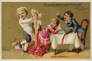 Cameriera che fa cadere la cena da American School