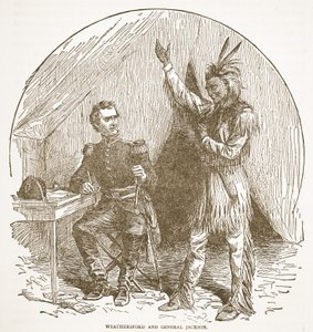 Weathersford e il Generale Jackson, da un libro pub. 1896 da American School