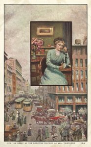 Donne che telefonano a un negozio da American School