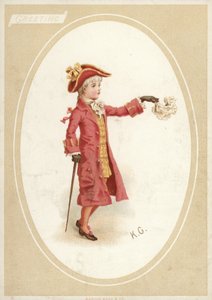 Ragazzo giovane in costume del XVIII secolo da American School