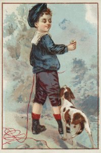 Ragazzo con cane da American School