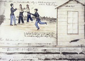 La morte di Cavallo Pazzo (c.1842-77) nel 1877, Fort Robinson, Nebraska