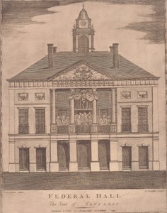 Federal Hall, la sede del Congresso da Amos Doolittle