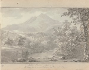 Vedute in Inghilterra, Scozia e Galles: Tra Llanrwst e Capel Cerrig, La montagna è Moel Shiabod, Il fiume è Lligwy