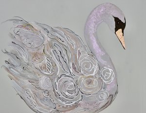 Cigno floreale elegante