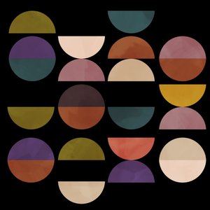 Cerchi centrali in terracotta, nero 1