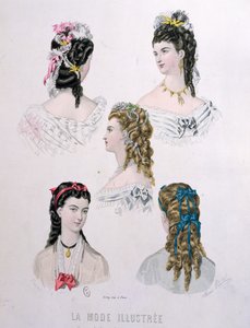 Acconciature con nastri, illustrazione da 