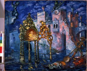 Venezia, scenografia per la commedia La Locandiera di Carlo Goldoni da Anatoli Afanasyevich Arapov