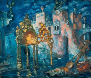 Bozzetto scenografico: Canale a Venezia