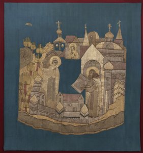 Apparizione della Madre di Dio a San Cirillo di Belozersk nel Monastero di Simonov Podea da Ancient Russian Art