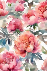 Peonie rosa tenue