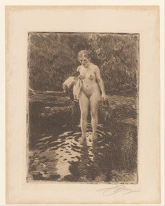 Donna che fa il bagno da Anders Leonard Zorn (signed by artist)