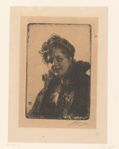 Ritratto di Amalia Granberg da Anders Leonard Zorn (signed by artist)